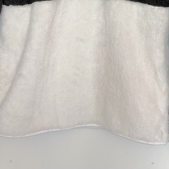 BoxerCraft Fuzzy Cozy Fleece Pullover Sweater  XS Black White Mid Button Sports - Picture 5 of 12